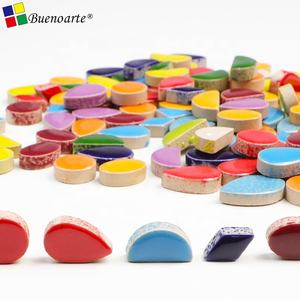 Material de Cerámica para Manualidades, Azulejos de Mosaico para Bricolaje, Suministros para Manualidades, Resistentes al Agua, Superficie Esmaltada de 5 mm de Grosor para Decoración de Habitaciones, Forma de Lágrima de Flor - Product Image 4