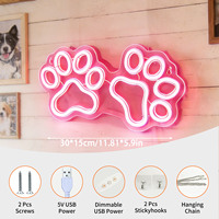 Enseigne néon personnalisée en gros pour la revente, enseigne néon LED patte de chien, décoration murale pour la maison, les fêtes, les studios, les clubs, cadeau pour toutes les occasions