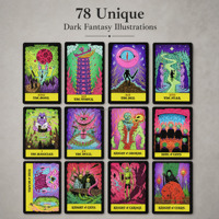 Jeu de tarot personnalisé avec couvercle et boîte en feuille d'or, impression intégrale, 78 cartes pour la divination, vente en gros OEM