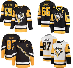 Pittsburgh 66 Mario Lemieux 59 <span class=keywords><strong>Jake</strong></span> Guentzel 87 Sidney Crosby 71 Evgeni Malkin 58 Kris Letang Hockey su ghiaccio abbigliamento - Product Image 1
