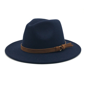 Xu Hướng Rắn Màu Đen Fedora Mũ Cho Nam Giới Phụ Nữ Len Cảm Thấy Panama Hat Da Ban Nhạc Rắn Mô Hình Cho Các Bên Kinh Doanh Giản Dị Mặc - Product Image 5