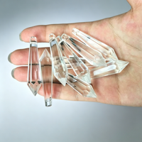 Pendentif Prisme en Cristal K9 Transparent à Pointes pour Lustre, Pièces de Lampe, Attrape-Soleil, Décoration de Mariage et d'Intérieur