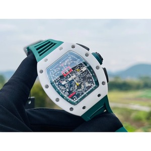 High Quality <b>Timer</b> Luxurious Watch Ceramic Case 24mm Rubber Strap Automatic Mechanical Movement Power Reserve Daily Wear Men's - Product Image 1