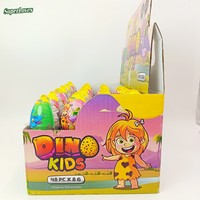 Chocolats au lait solides à thème dinosaure pour bébés avec biscuits et jouet, boîte de 48 pièces pour fêtes d'enfants, vente en gros