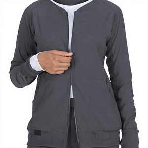 Bata de Laboratorio Médica para Mujer, con Cierre Frontal, Manga Larga, Chaqueta de Enfermera, Uniforme de Hospital, Ropa de Trabajo Blanca Personalizada - Product Image 4