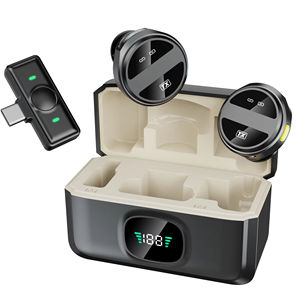 Microphone cravate sans fil portable SX21 C avec réduction de bruit pour vlog, enregistrement audio et vidéo en direct, compatible avec plusieurs appareils - Product Image 1