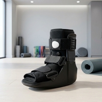 Attelle de cheville noire, botte de marche, support orthopédique réglable avec fermeture, immobilisateur de cheville protecteur pour adultes