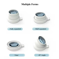 Portable 72mm Large Mirror Magnifying Glass with Light Foldable Zoom Desktop Multi-shape Screen Magnifier