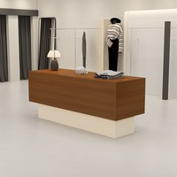 Table d'exposition îlot moderne et durable avec combinaison libre et comptoir de caisse pour les magasins de vêtements et de chaussures