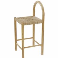 Chaises de bar en rotin tissé, style nordique moderne minimaliste, écologiques, durables, luxueuses, pour hôtels et restaurants commerciaux