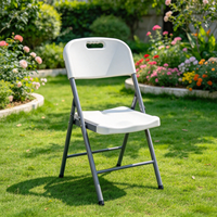 Chaise pliante en plastique HDPE avec pieds antidérapants et structure en acier renforcé, idéale pour les banquets, les mariages, les événements en plein air, le camping, le jardin et les lieux de réception