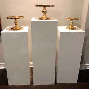 Iangel-estante de exhibición personalizado, 70cm de alto acrílico, blanco, decoración de boda, columna cuadrada - Product Image 1