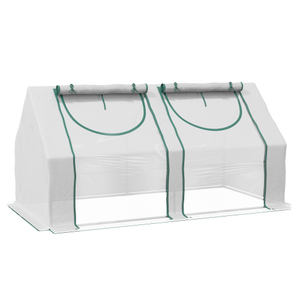 Invernadero Portátil con Estructura de Acero Inoxidable, Cubierta de PVC Resistente al Agua y a los Rayos UV, Campana de Jardín - Product Image 1