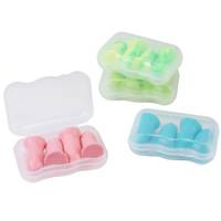 Boîte en plastique PP transparente pliable, adaptée aux bouchons d'oreilles, aux bijoux, avec couvercle anti-poussière, convient aux boucles d'oreilles