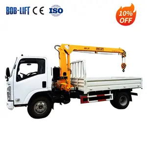 3 ton 2 ton small crane straight boom truck crane hot sale without truck and pump 8m working distance