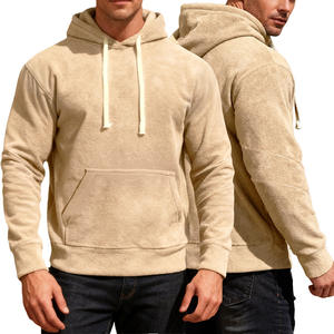 Sudadera con Capucha de Forro Polar para Hombre, Estilo Casual Deportivo, Transpirable, con Bolsillo, Color Sólido, Corte Holgado, Peso Medio - Product Image 4