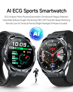 Montre connectée sportive intelligente AI-GPT à <span class=keywords><strong>quatre</strong></span> modes avec lampe torche puissante, détection émotionnelle, étanchéité IP68, écran TFT et système d'exploitation Android - Product Image 1