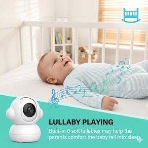 กล้องวงจรปิดสำหรับเด็ก KT726W ขนาด 7 นิ้ว พร้อม WiFi รองรับแอป Smart AI ภาพคมชัดระดับ HD 720P หมุนได้ ซูมได้ ไร้สาย พร้อมเสียง กล้องสำหรับเด็ก แบตเตอรี่ 6000mAh รองรับ VOX และเพลงกล่อมเด็ก - Product Image 2