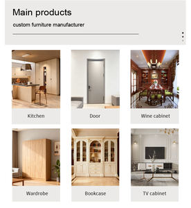 Armoire de style européen, corps en contreplaqué, porte en bois massif, armoire en noyer rouge, okoumé, peint, bois sculpté de qualité, armoire de <span class=keywords><strong>cuisine</strong></span> brune - Product Image 6