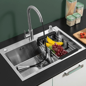 Grifo de Cocina de Acero Inoxidable con Monomando y Rociador Extraíble - Product Image 6