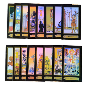 Tarjetas de <span class=keywords><strong>Tarot</strong></span> Waite Personalizables con Superficie Lisa, Tarjetas de Juego de Mesa Plateadas con Láser, Tarjetas Flash - Product Image 3