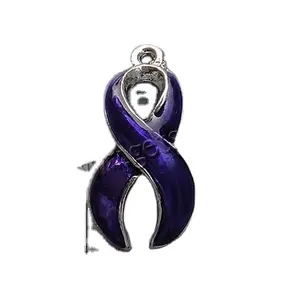 new design plated enamel awareness ribbon charms wholesale Zinc Alloy Ribbon Pendants 19x9.5x3mm Hole:Approx 1mm 465354