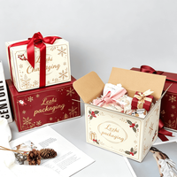 Boîtes d'expédition en carton ondulé personnalisées avec logo recyclable, emballages cadeaux, boîtes d'expédition pour les fêtes de Noël