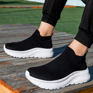 Zapatillas Casuales de Fábrica para Hombre con Puntera de Acero Transpirables de Moda con Cordones y Punta Ancha, Tipo Calcetín, Suela de Goma, OEM - Product Image 2