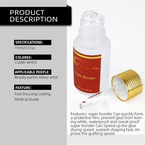 Pinky Leem Super Bonder pour cils personnalisés, accélérateur de séchage rapide transparent, extensions de cils, super bonder pour cils, colle pour cils - Product Image 4