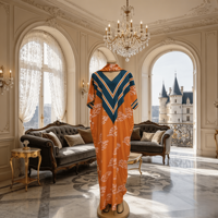 Kaftans de luxe en polyester et soie, robes longues amples imprimées pour femmes musulmanes, grandes tailles, style africain, vente chaude