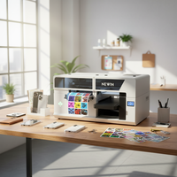 Imprimante jet d'encre UV automatique 2-en-1 A3 avec laminateur, machine d'impression à plat neuve avec impression de rouleaux de film autocollant DTF