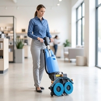 Laite - Fregadora de Pisos Inalámbrica Comercial de Alta Calidad y Bajo Precio, Mini Fregadora Manual con Batería de Litio