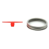 Capuchon de Fermentation en Silicone, pot à maçon à bouche large de ml, couvercle de Fermentation Airlock sans eau