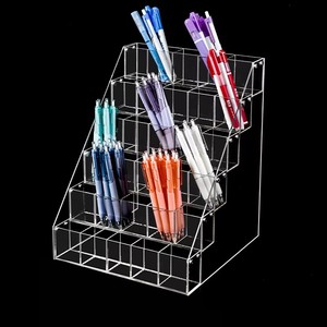 Acrylic đa tầng Bút hiển thị đứng văn phòng phẩm cửa hàng đa lỗ bút bán lẻ hiển thị chủ - Product Image 2
