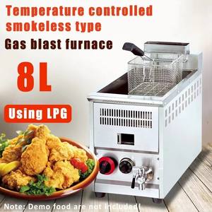 <span class=keywords><strong>Friteuse</strong></span> à <span class=keywords><strong>gaz</strong></span> professionnelle de comptoir à panier unique, <span class=keywords><strong>8</strong></span> <span class=keywords><strong>litres</strong></span>, réservoir unique, pour cuisine de table - Product Image 6