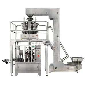 automatic rotary doypack cashews almond pecan packing machine with 14 head weigher