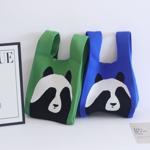 Wholesale Custom <strong>Panda</strong> Themed Knitting Craft Leisure Canvas Bucket Tote <strong>Bags</strong> High Quality - Product Image 1