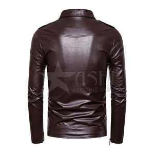 Vestes en cuir du Pakistan pour hommes Veste en cuir véritable sur mesure avec un long hiver Prix ​​bas Vestes en cuir pour hommes - Product Image 2