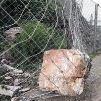 Barrière anti-éboulement pour renforcement de pente, clôture grillagée en maille araignée, corde torsadée, grillage en fil d'acier galvanisé tissé