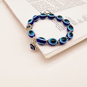 Pulsera de la Suerte Ojo Turco Multicolor Elástica con Cuentas, Joyería Unisex, Regalo, Protección Ojo Azul, Pulsera de Moda - Product Image 3