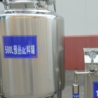 Mini ligne fiable pour la production de fromage cottage, comprenant les étapes de fabrication de la crème, de la découpe, du lavage et de la crémation.