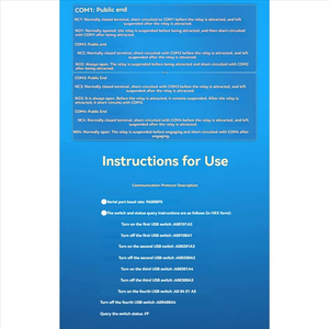 4 च 12v 30a USB-C इंटरफ़ेस के साथ रिले मॉड्यूल 4 च 340t चिप यूएसबी-कंप्यूटर सीरियल पोर्ट बुद्धिमान नियंत्रण Switch-Y47A - Product Image 6