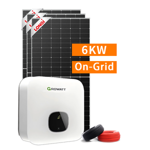 Sistema Solar Híbrido <span class=keywords><strong>de</strong></span> 5kW/10kW para Hogar con Baterí<span class=keywords><strong>a</strong></span> Integrada <span class=keywords><strong>de</strong></span> 6kW Monofásica para Montaje en Suelo - Product Image 1
