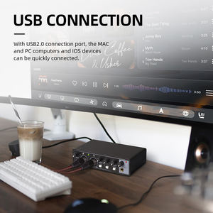 Самый продаваемый портативный аудиоинтерфейс для мобильных телефонов и компьютеров, для создания музыки, записи и прямых трансляций - Product Image 3