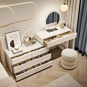 Value <b>Dressing</b> <b>Table</b> with Ambient Light Partitioned <b>Storage</b> Small-Space Suitable Vanity Desk Bedroom Practical Vanity - Product Image 5