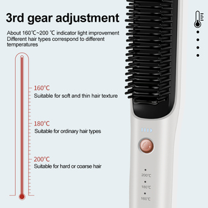 Lisseur de barbe et cheveux sans fil, portable, rechargeable par USB, mini <span class=keywords><strong>brosse</strong></span> peigne électrique pour <span class=keywords><strong>homme</strong></span> et femme - Product Image 3