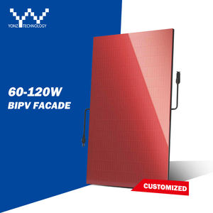 YONZ bipv facciata pannello solare 120watt sistema trasparente pannello solare personalizzabile doppio vetro smalto - Product Image 2