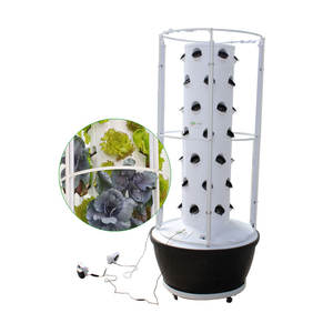 Grand kit de système de culture hydroponique et aéroponique vertical, tour de plantation en ABS durable avec circulation d'eau automatique pour - Product Image 4