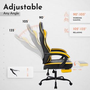 Precio barato al por mayor de <span class=keywords><strong>buena</strong></span> calidad de cuero amarillo europeo giratorio adultos profesional Chaise <span class=keywords><strong>Gamer</strong></span> Pc Gaming <span class=keywords><strong>silla</strong></span> con rueda - Product Image 3