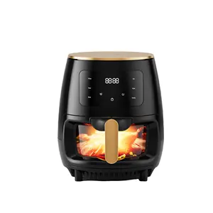 Fritadeiras De Ar Multifuncionais 5L 6L Grill Forno Elétrico Pizza Air Fryer Fornos Fritadeiras De Ar Inteligentes Feitas Na China